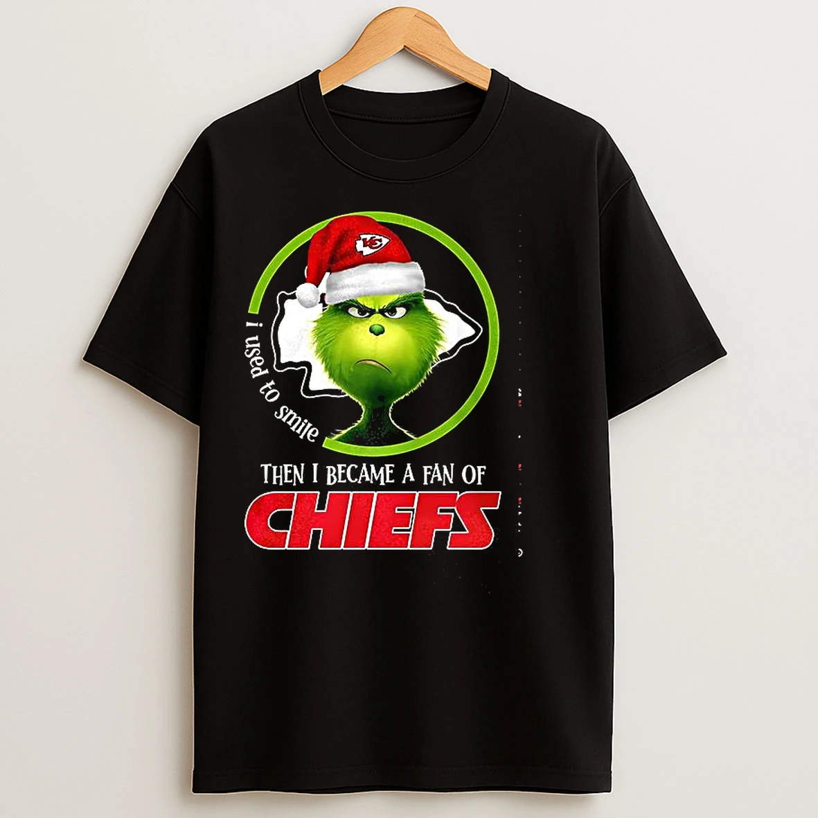 Classic Grinch I Used To Smile Then I Became A Fan Of Chiefs T Shirts