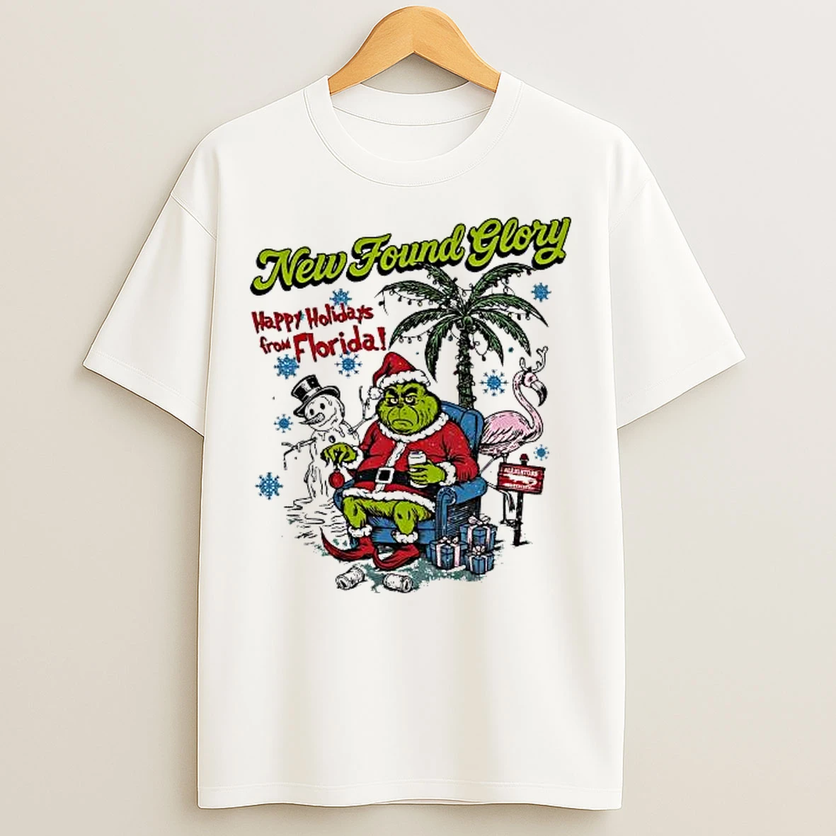 Classic Grinch New Found Glory Happy Holidays From Florida T Shirts