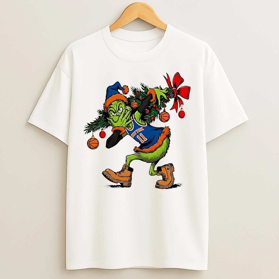 Classic Grinch New York Knicks Holiday Heist Christmas T Shirts