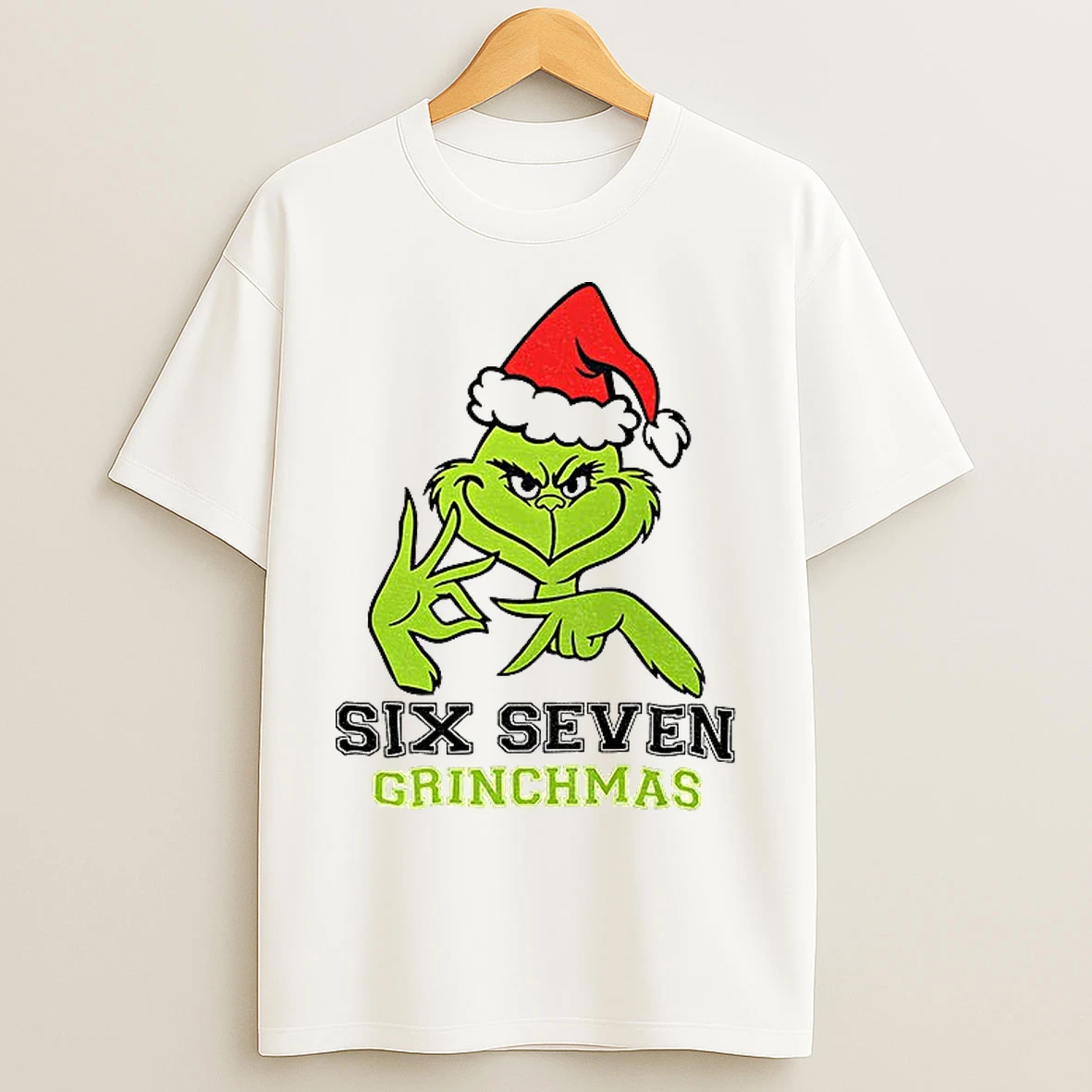 Classic Grinch Santa Hat Six Seven Grinchmas Christmas 2025 T Shirts