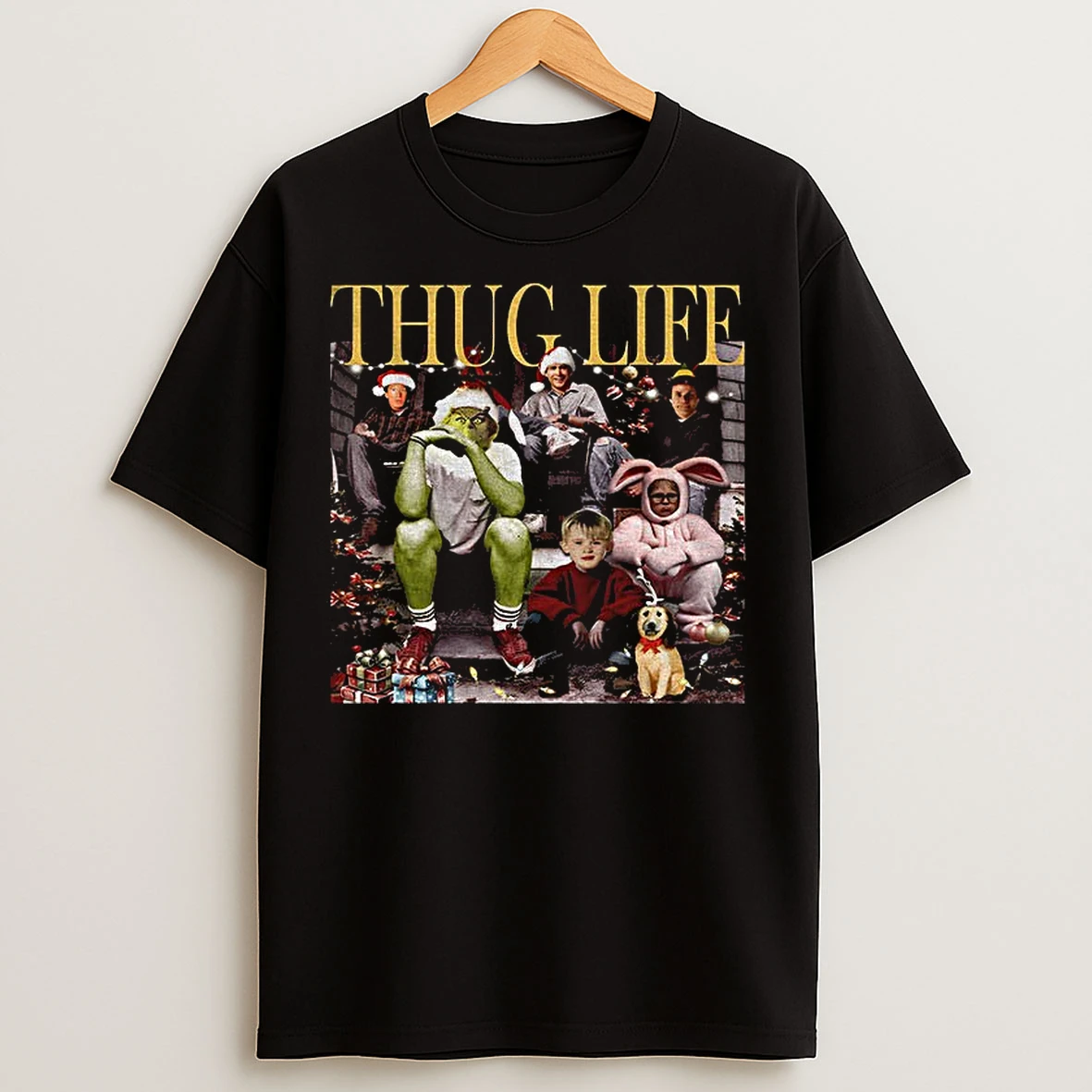 Classic Grinch Thug Life Home Alone Characters Merry Christmas 2025 T Shirts