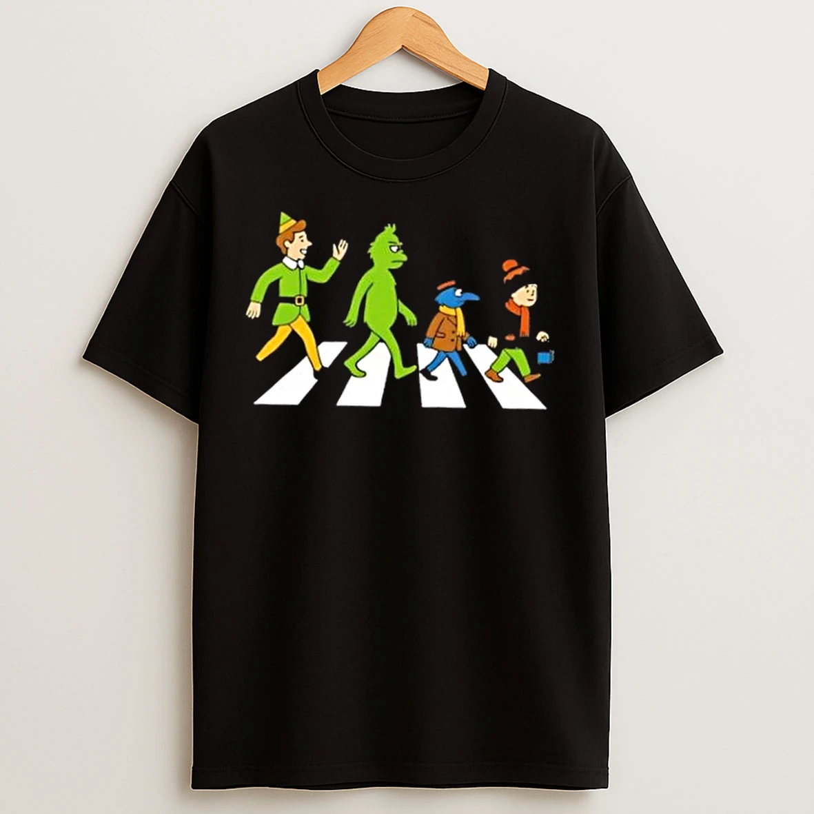 Classic Grinch And Friends Abbey Road Christmas Movie T Shirts