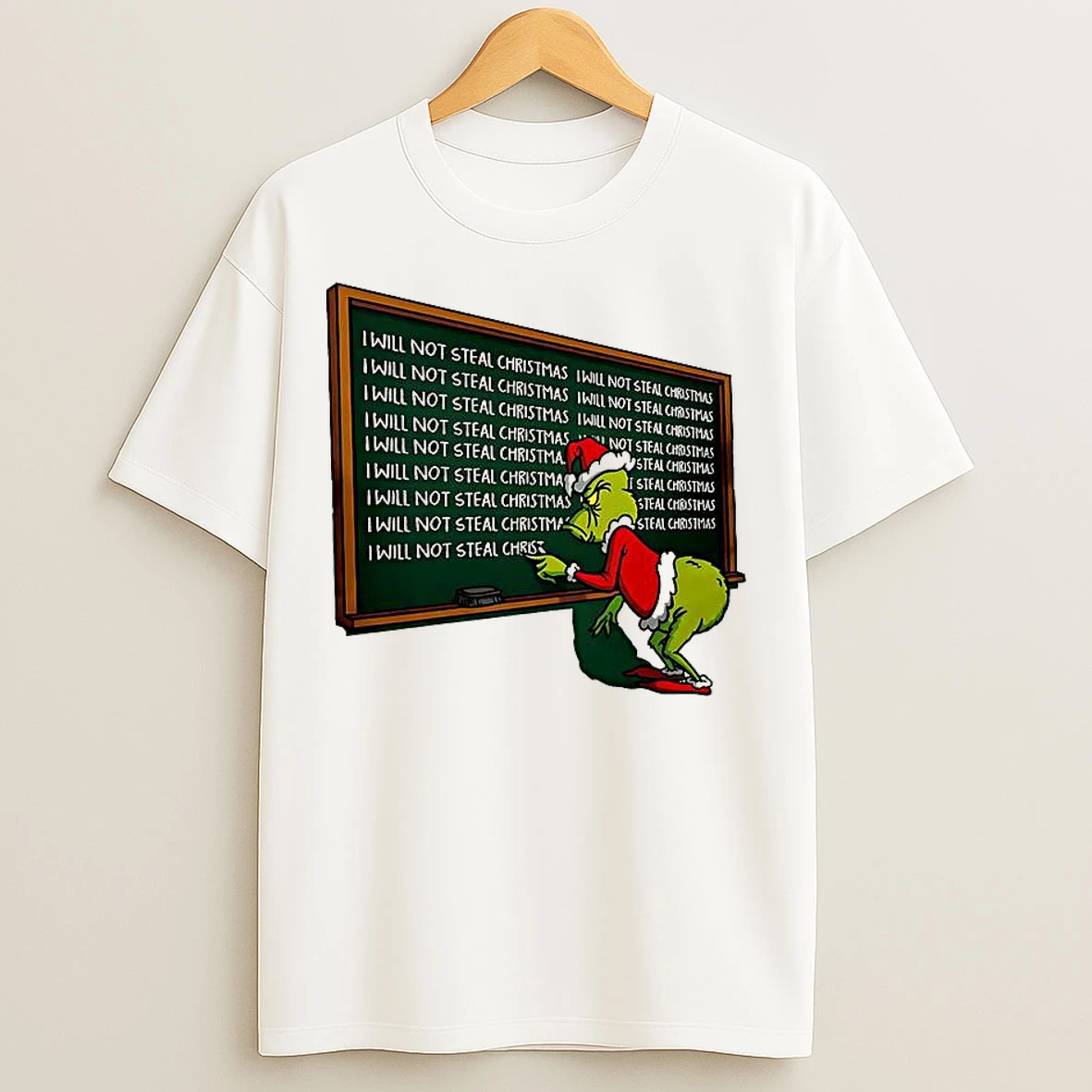 Classic Grinch Copied Punishment I Will Not Steal Christmas T Shirts
