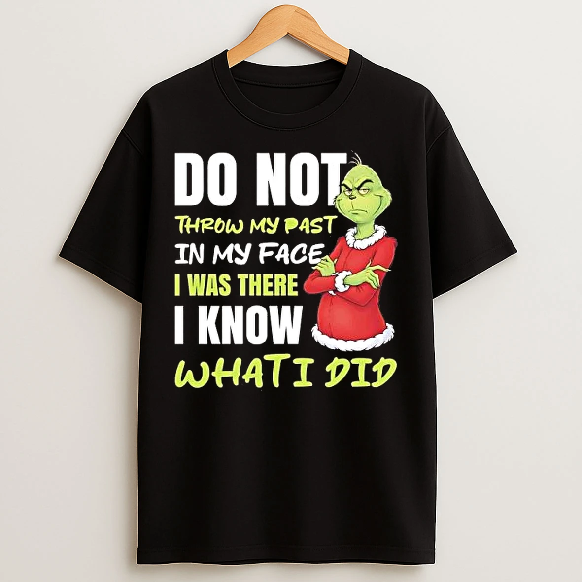 Classic Grinch Do Not Throw My Past In My Face I Was There I Know T Shirts