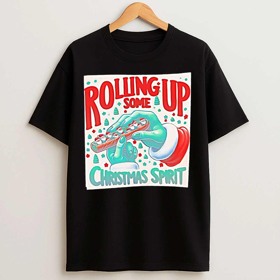 Classic Grinch Hands Rolling Up Some Christmas Spirit T Shirts