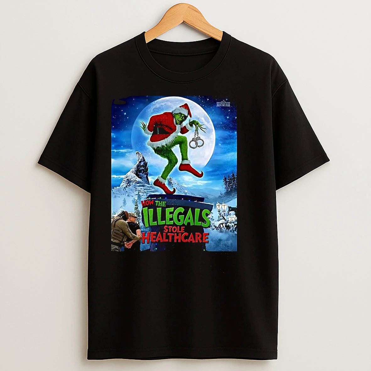 Classic Grinch How The Illegals Stole Healthcare Merry Christmas T Shirts
