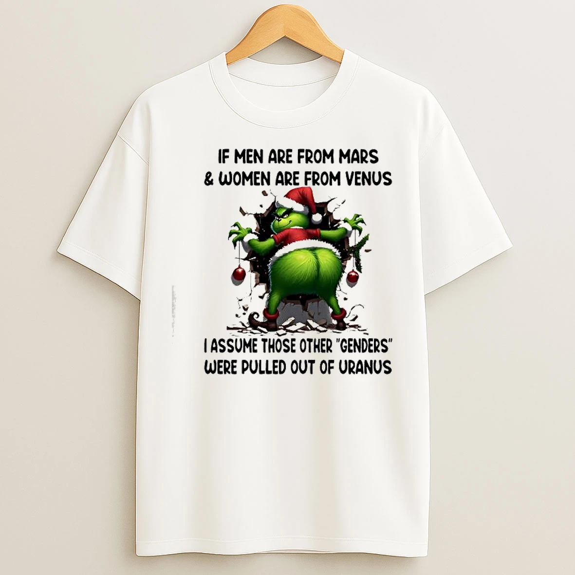 Classic Grinch If Men Are From Mars Women Are From Venus I Assume Those Other Genders Were Pulled Out Of Uranus T Shirts