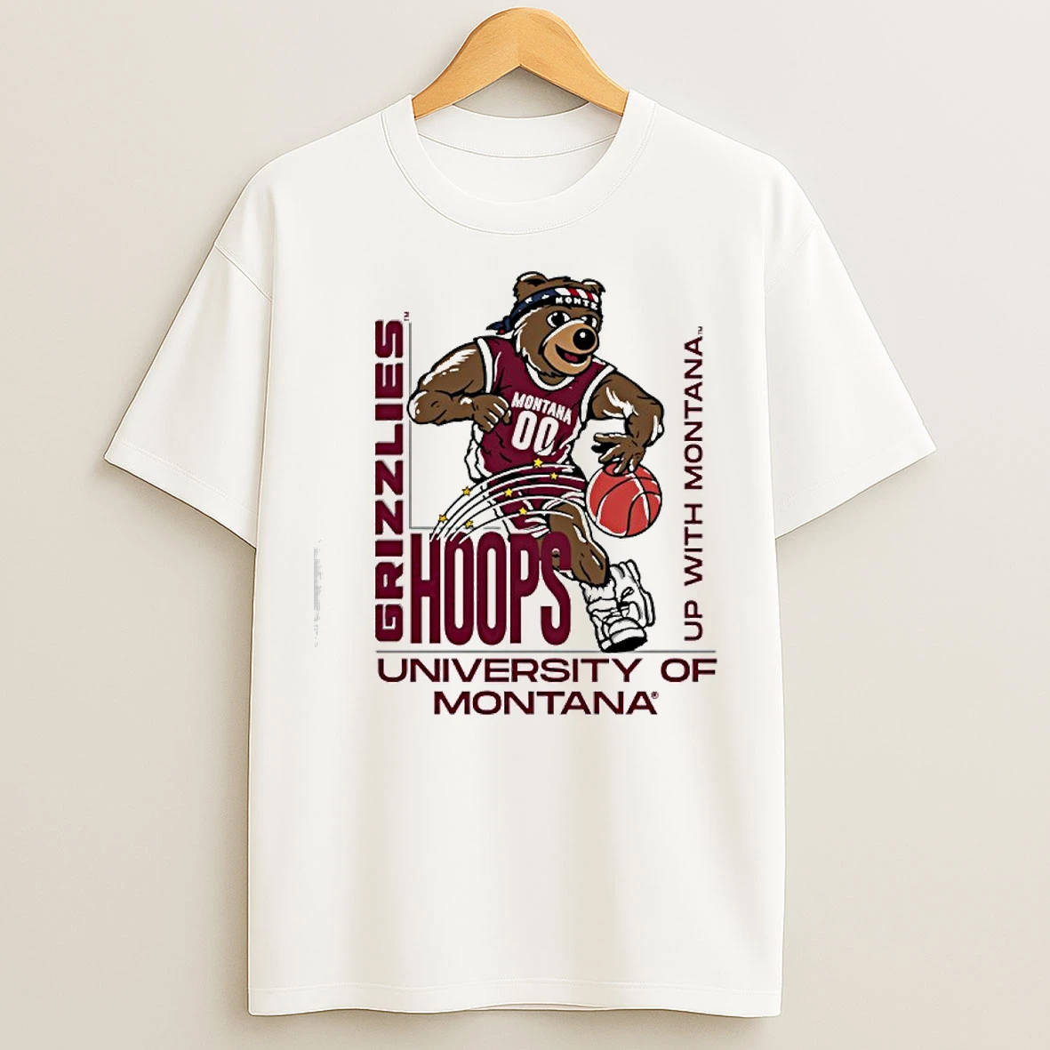 Classic Grizzlies Hoops University Of Montana Grizzlies T Shirts