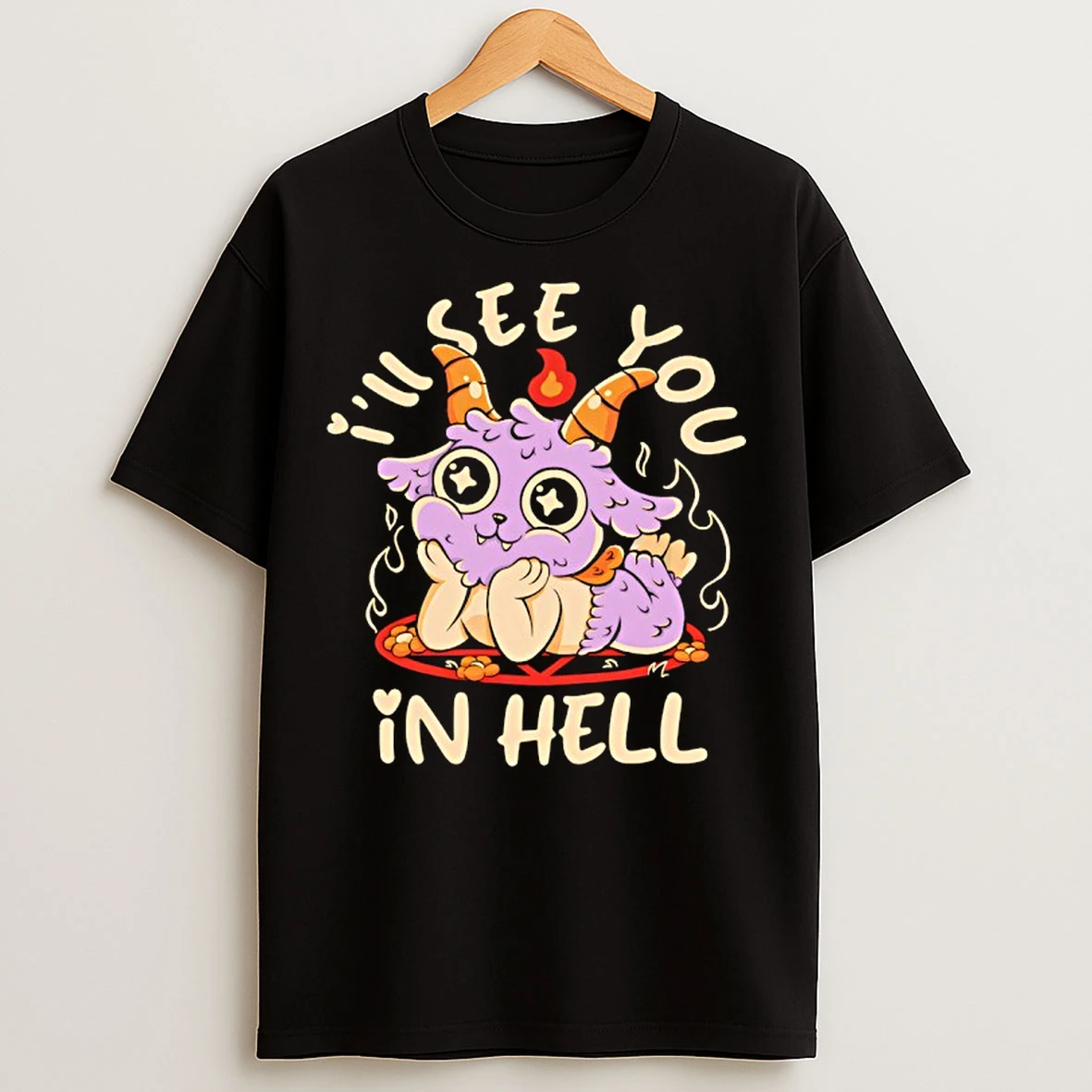 Classic Grumpy Demon Ill See You In Hell T Shirts
