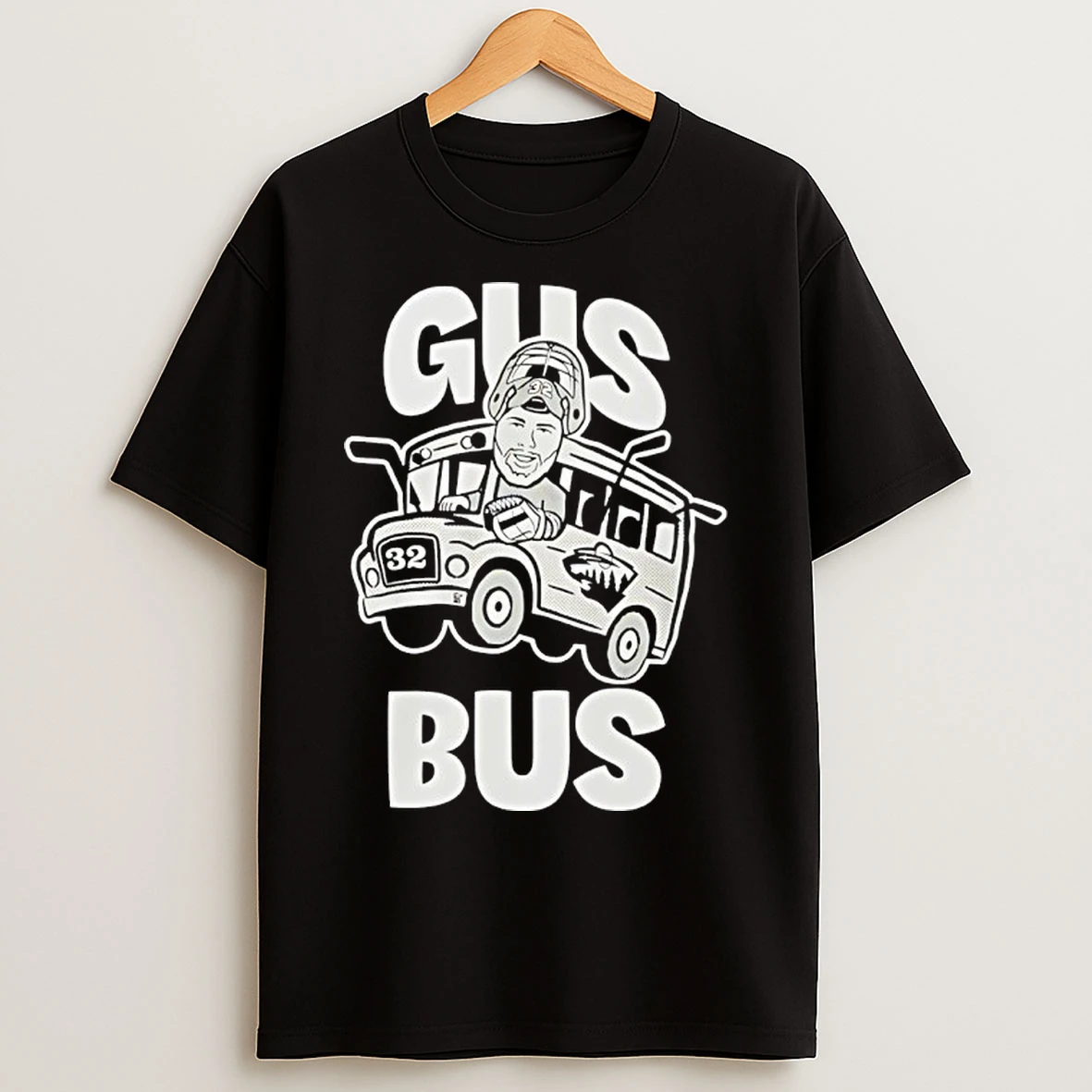 Classic Gus Bus Wild Minnesota Wild No 32 T Shirts