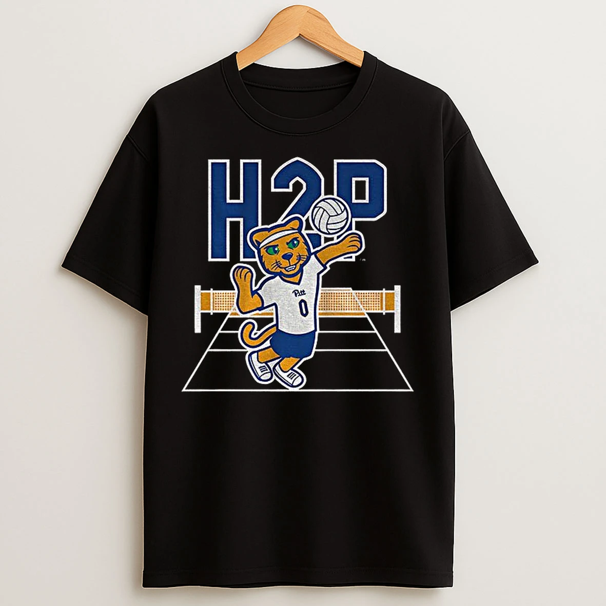 Classic H2p Pittsburgh Panthers Volleyball Mascot Logo T Shirts