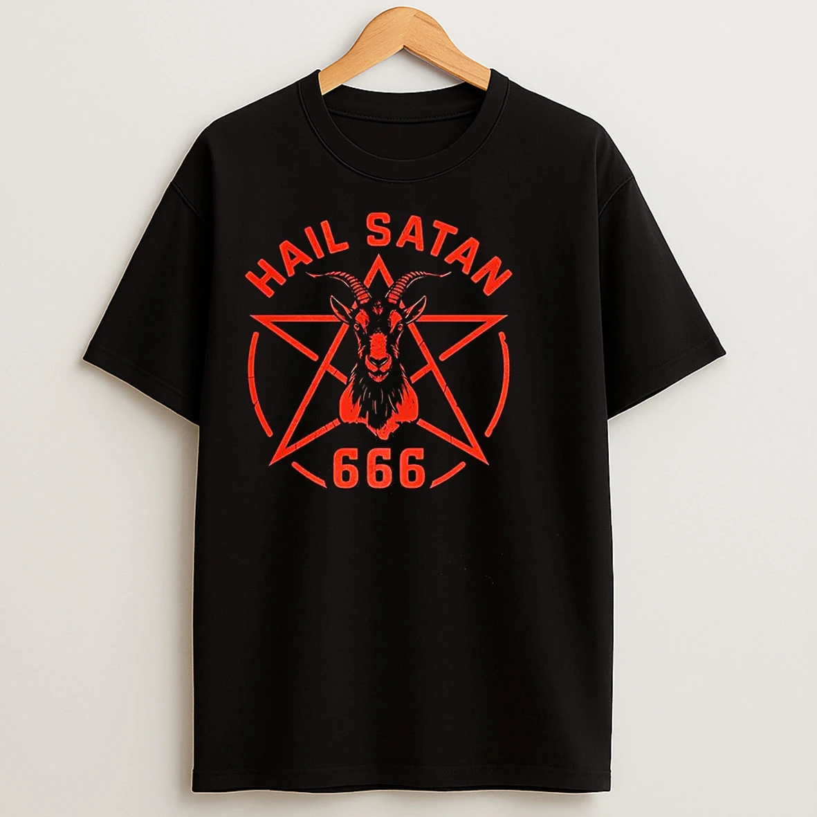 Classic Hail Satan Goat 666 T Shirts