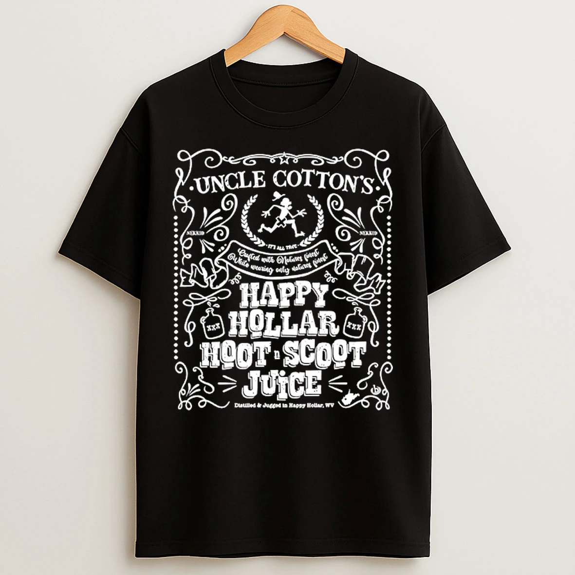 Classic Happy Hollar Happy Hollar Hootscoot Juice Distilled And Jugged In Happy Hollar Wv T Shirts