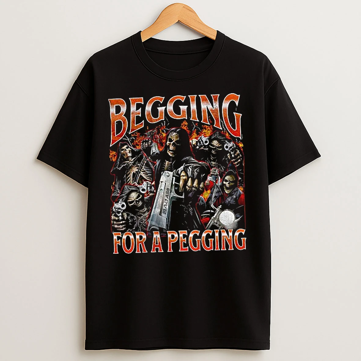 Classic Hard Skeleton Meme Begging For A Pegging Graphic T Shirts