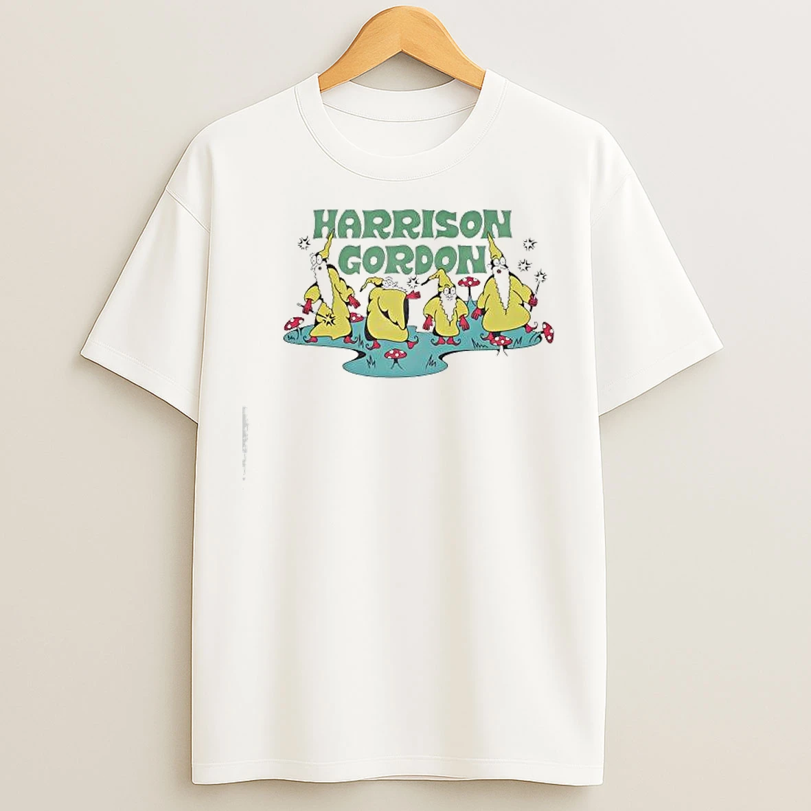Classic Harrison Gordon At Kings Four Gnome Graphic T Shirts