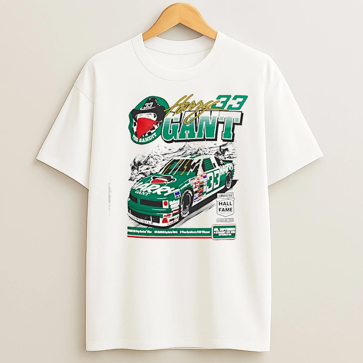 Classic Harry Gant Checkered Flag Sports Hall Of Fame Racing T Shirts