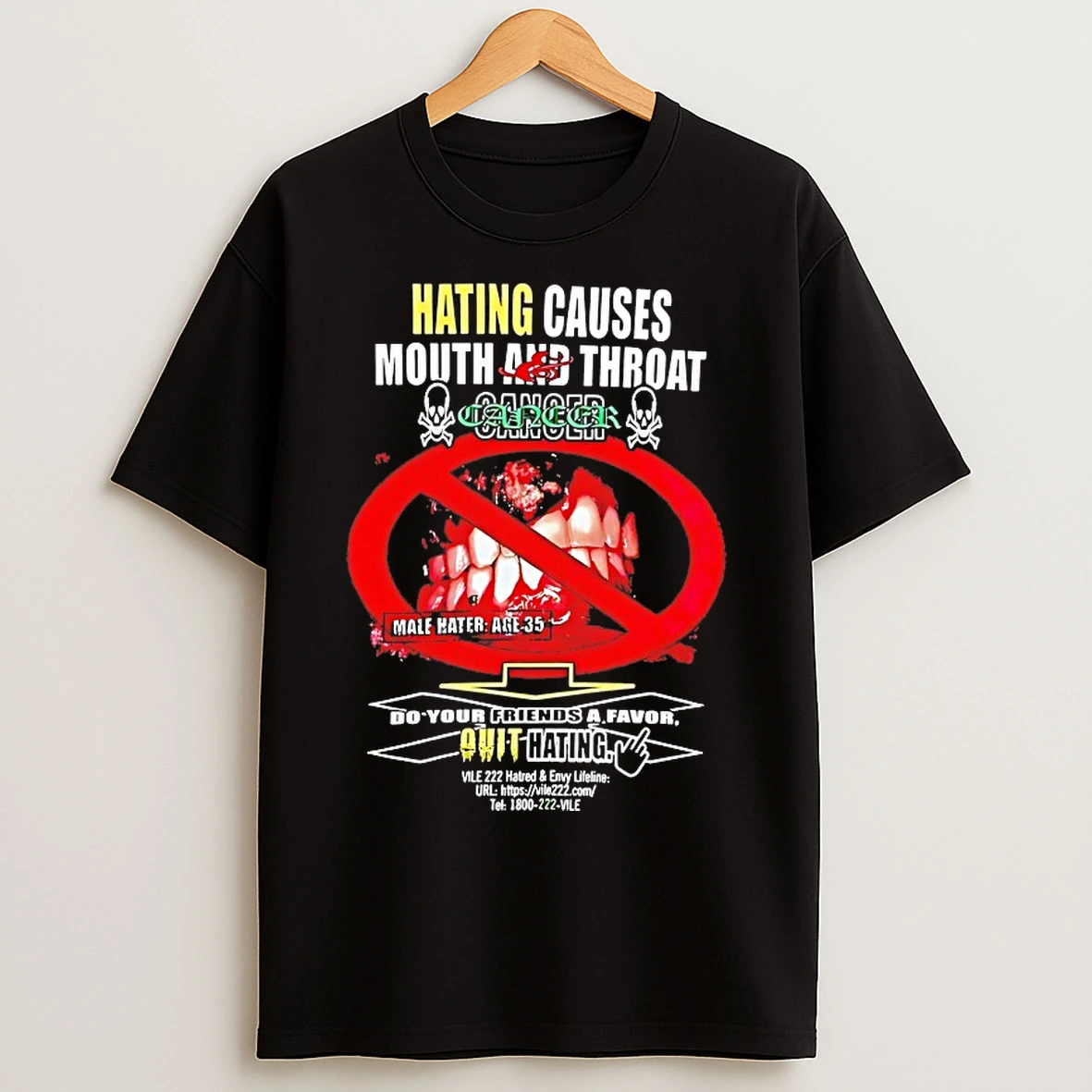 Classic Hating Causes Mouth And Throat Cancer Do Your Friends A Favor T Shirts