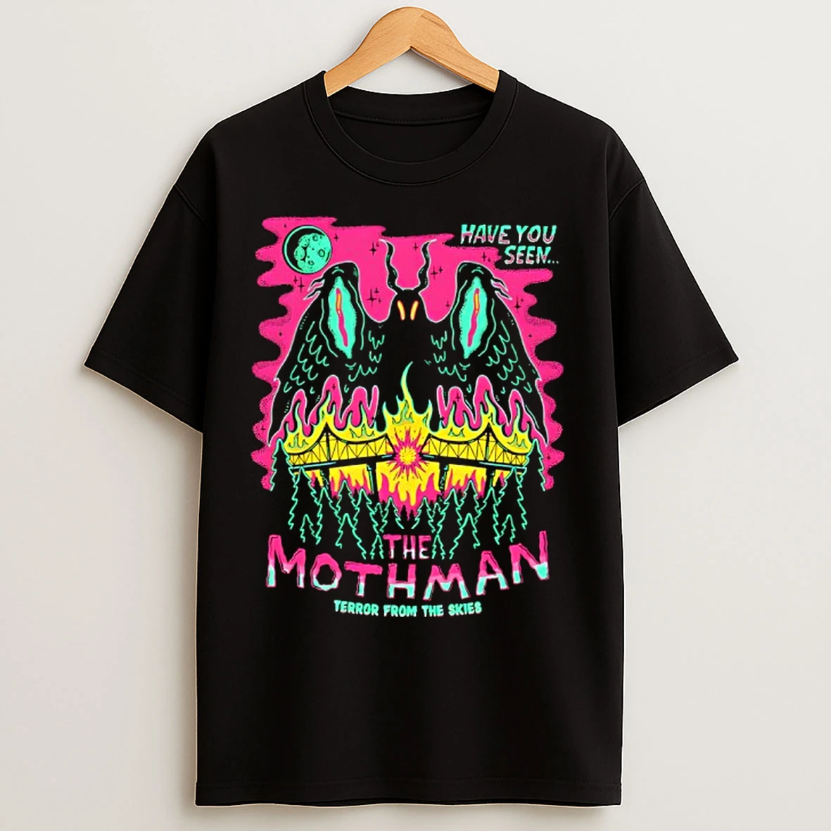 Classic Have You Seen The Mothman Terror From The Skies T Shirts