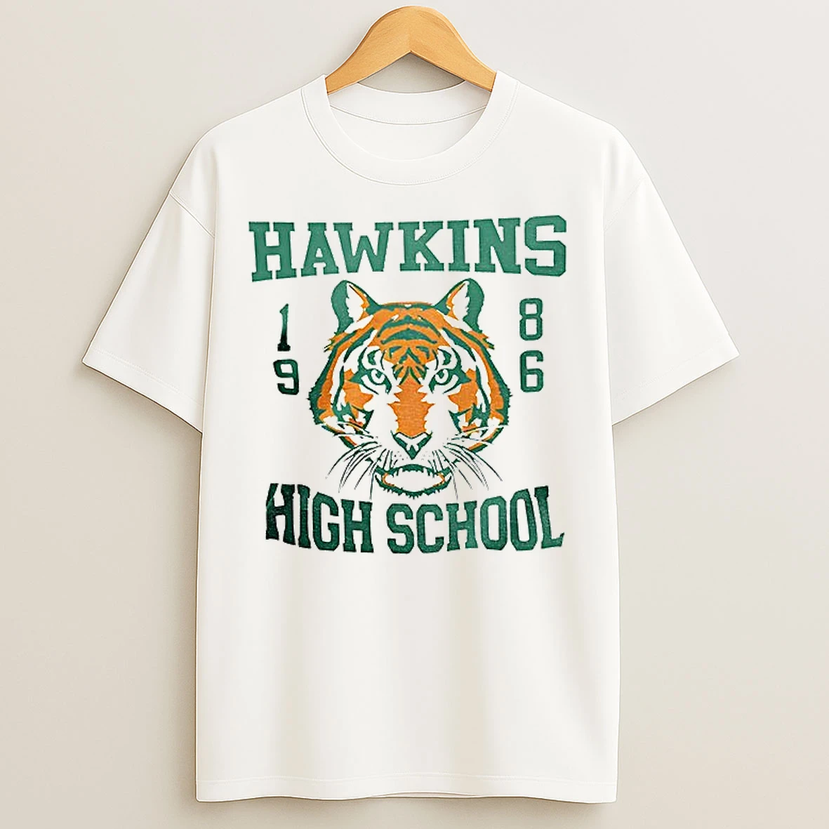 Classic Hawkins High School Tiger High Resolution T Shirts