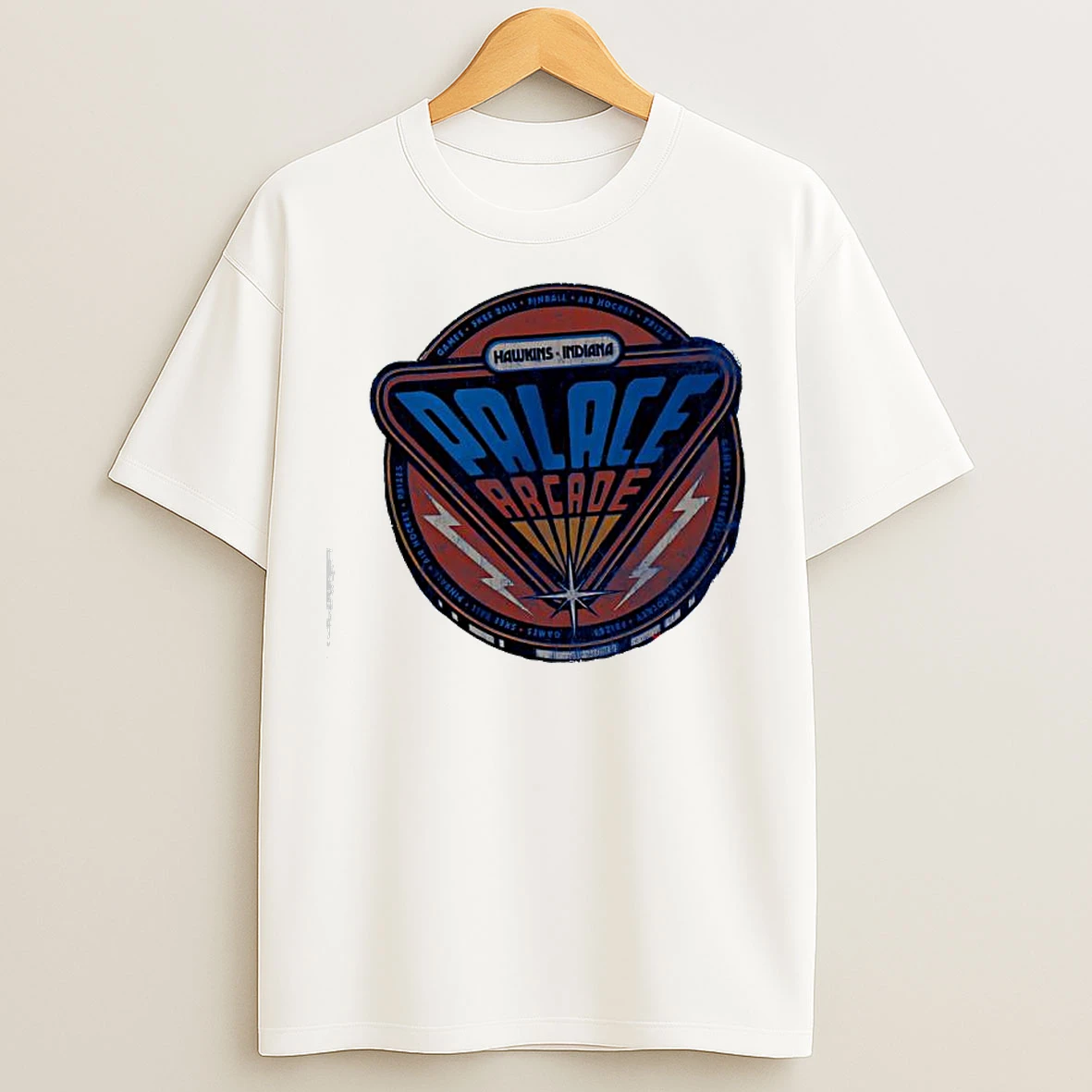 Classic Hawkins Indiana Palace Arcade Graphic T Shirts