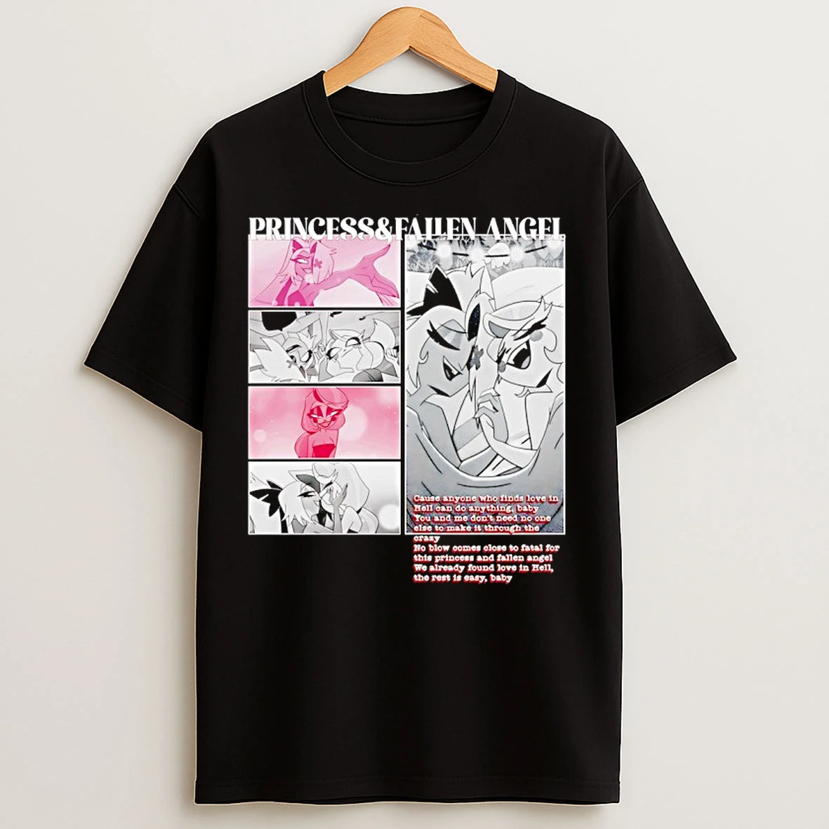 Classic Hazbin Hotel Princess And Fallen Angel T Shirts