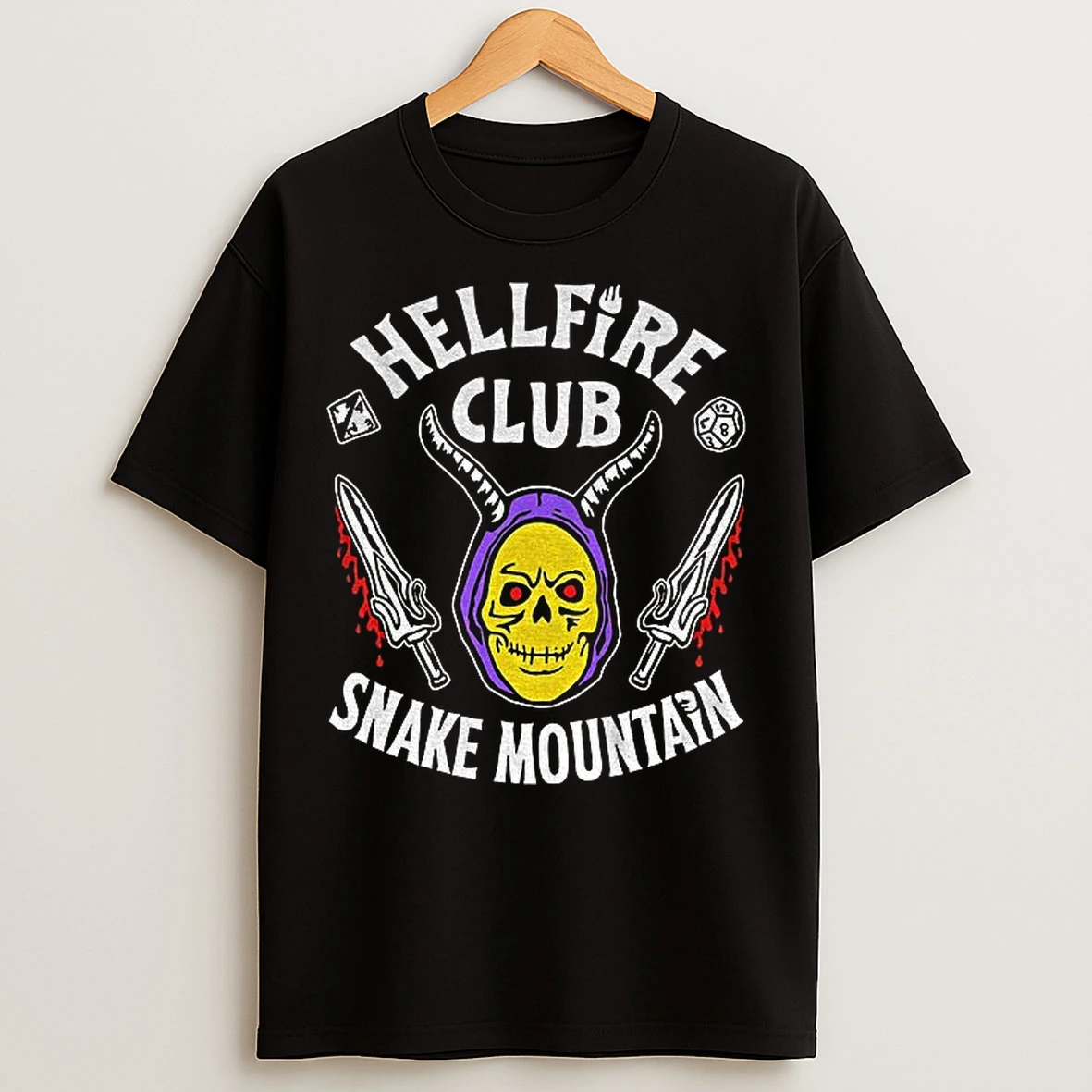 Classic Hellfire Club Snake Mountain Parody Stranger Things Funny Dungens Dragons T Shirts