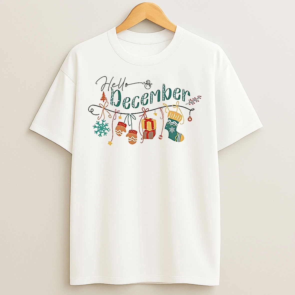 Classic Hello December Christmas T Shirts