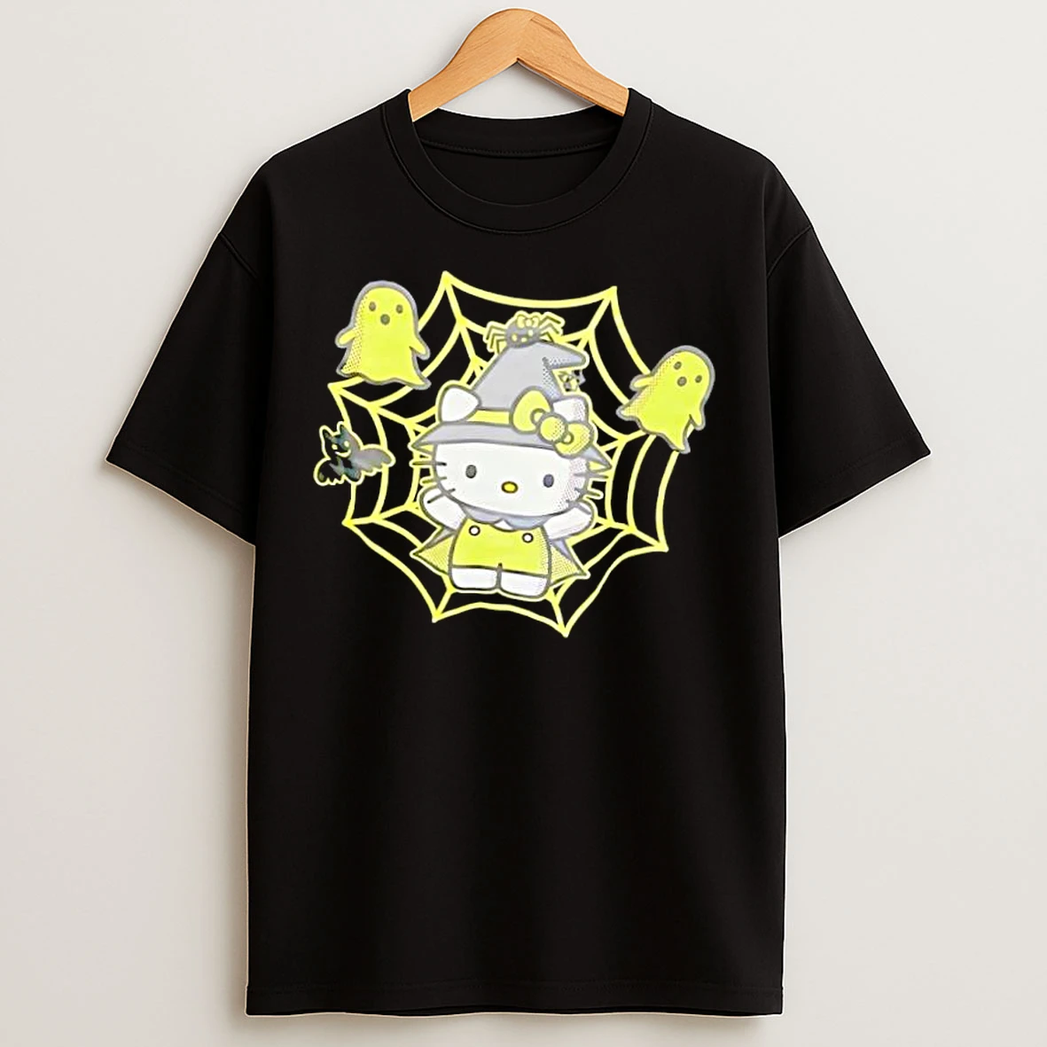 Classic Hello Kitty Halloween Spider Web T Shirts