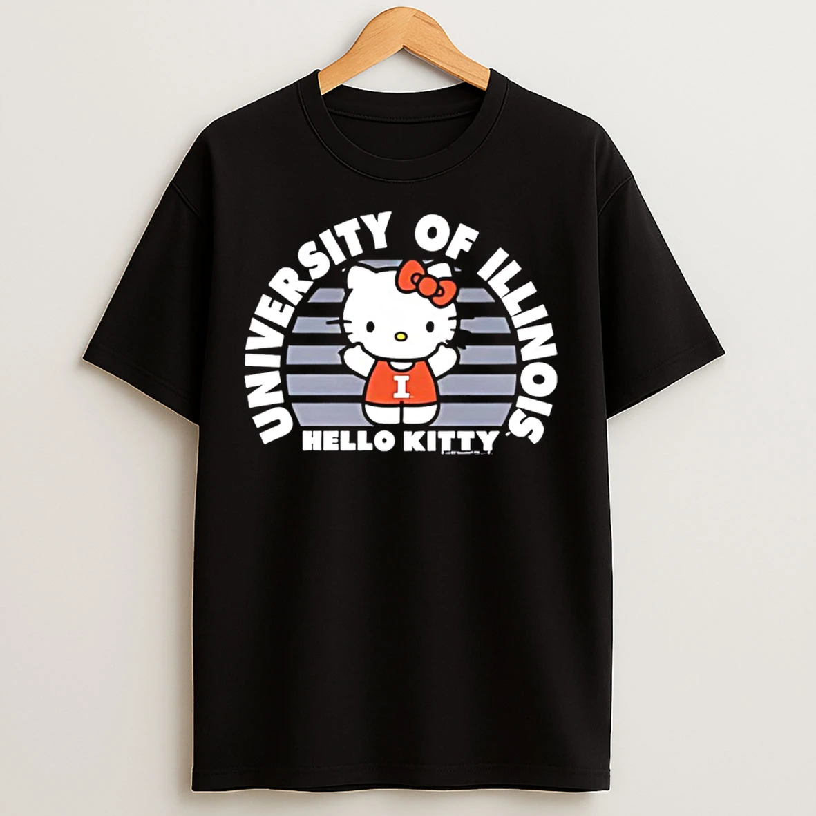 Classic Hello Kitty University Of Illinois T Shirts