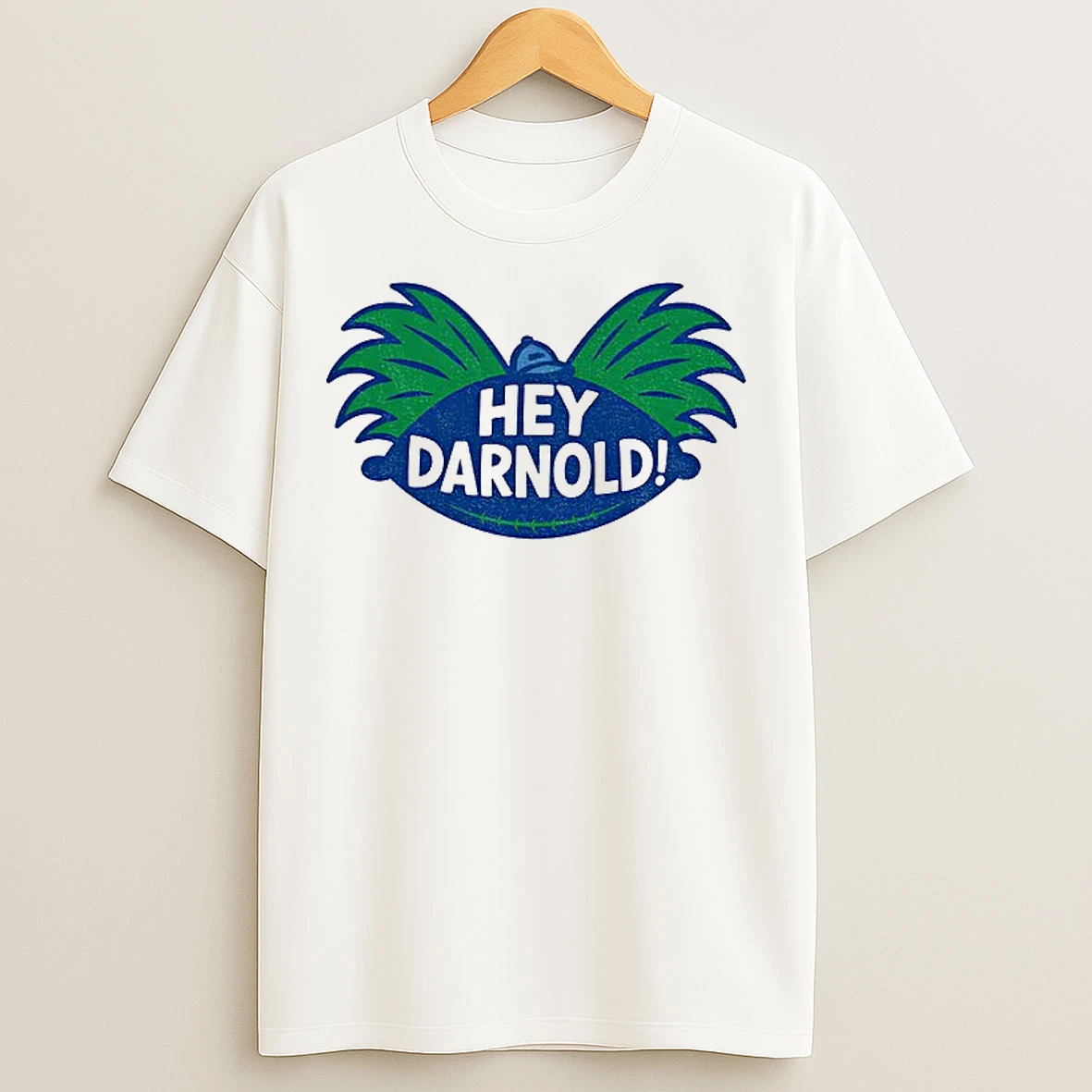 Classic Hey Arnold X Seahawks Sam Darnold Inspired Football T Shirts