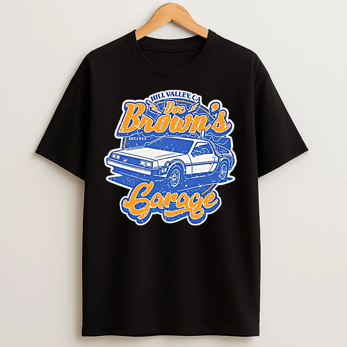 Classic Hill Valley Ca Doc Browns Garage Est 1955 T Shirts