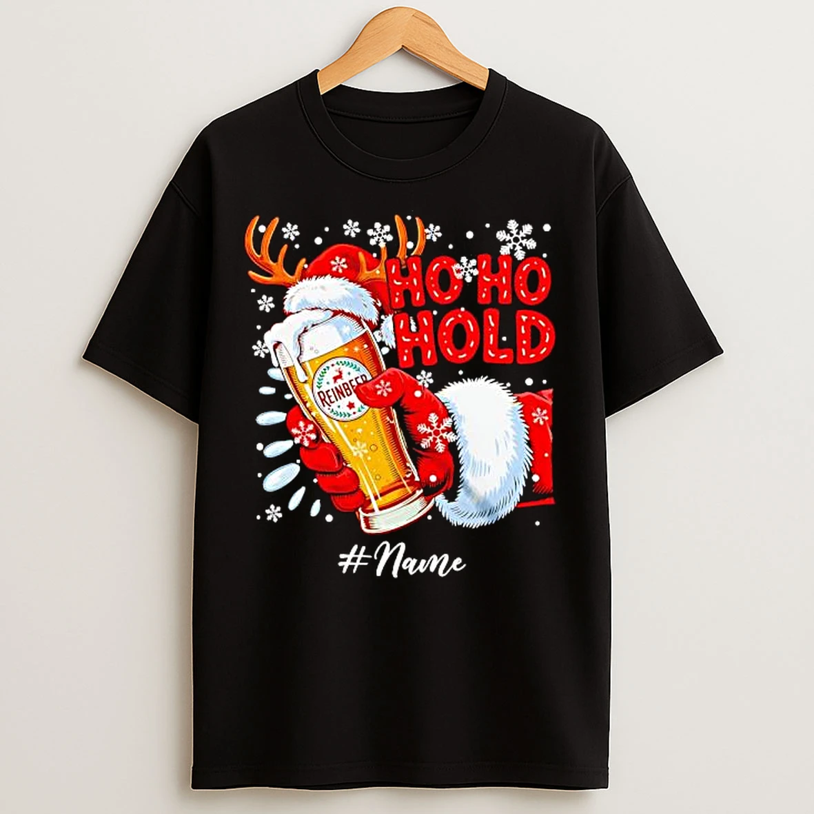 Classic Ho Ho Hold Reindeer Joyful Christmas Santa T Shirts