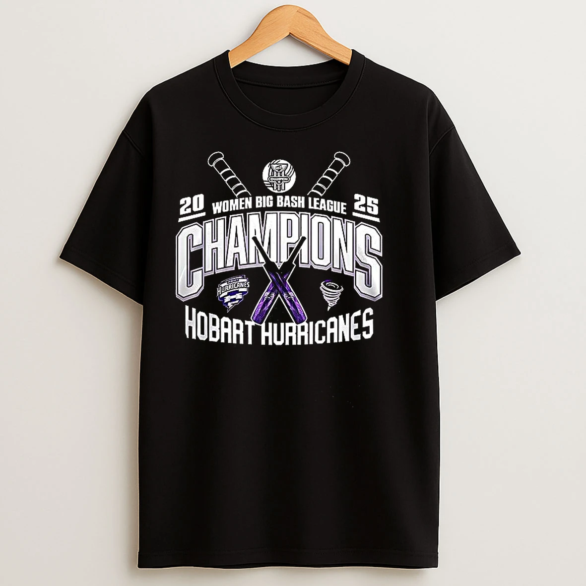Classic Hobart Hurricanes Women Big Bash League 2025 Wbbl Champions T Shirts
