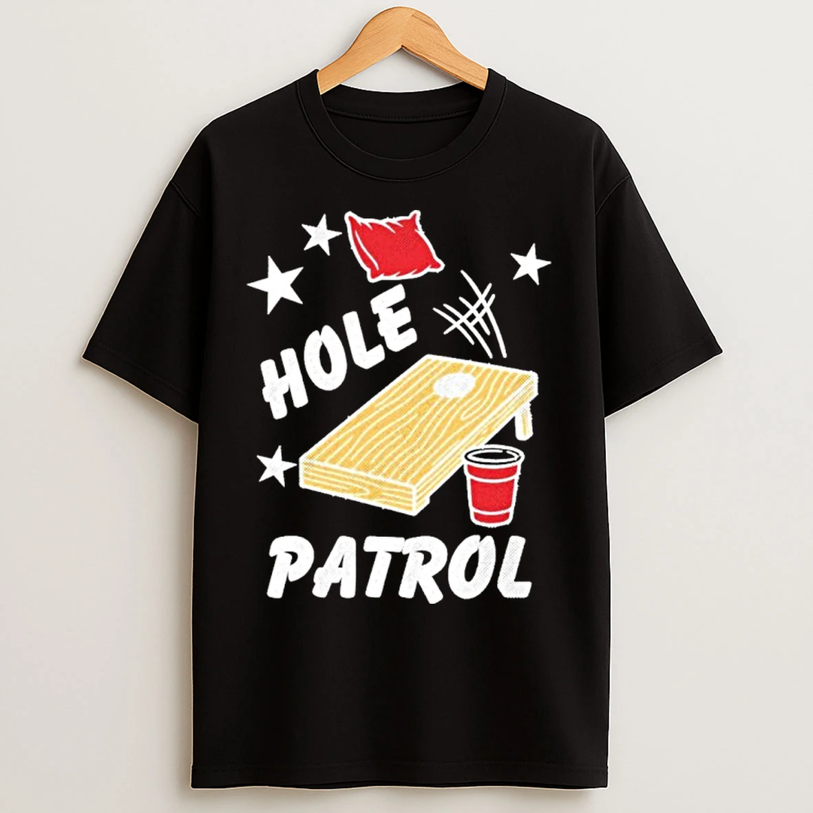 Classic Hole Patrol Funny Cornhole T Shirts