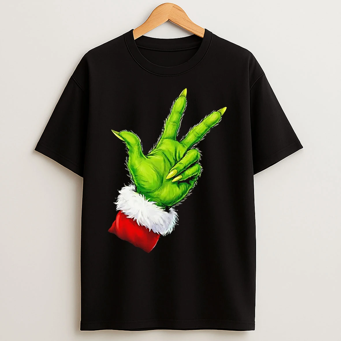 Classic Holiday Heist Hand New York Knicks Grinch Hand T Shirts