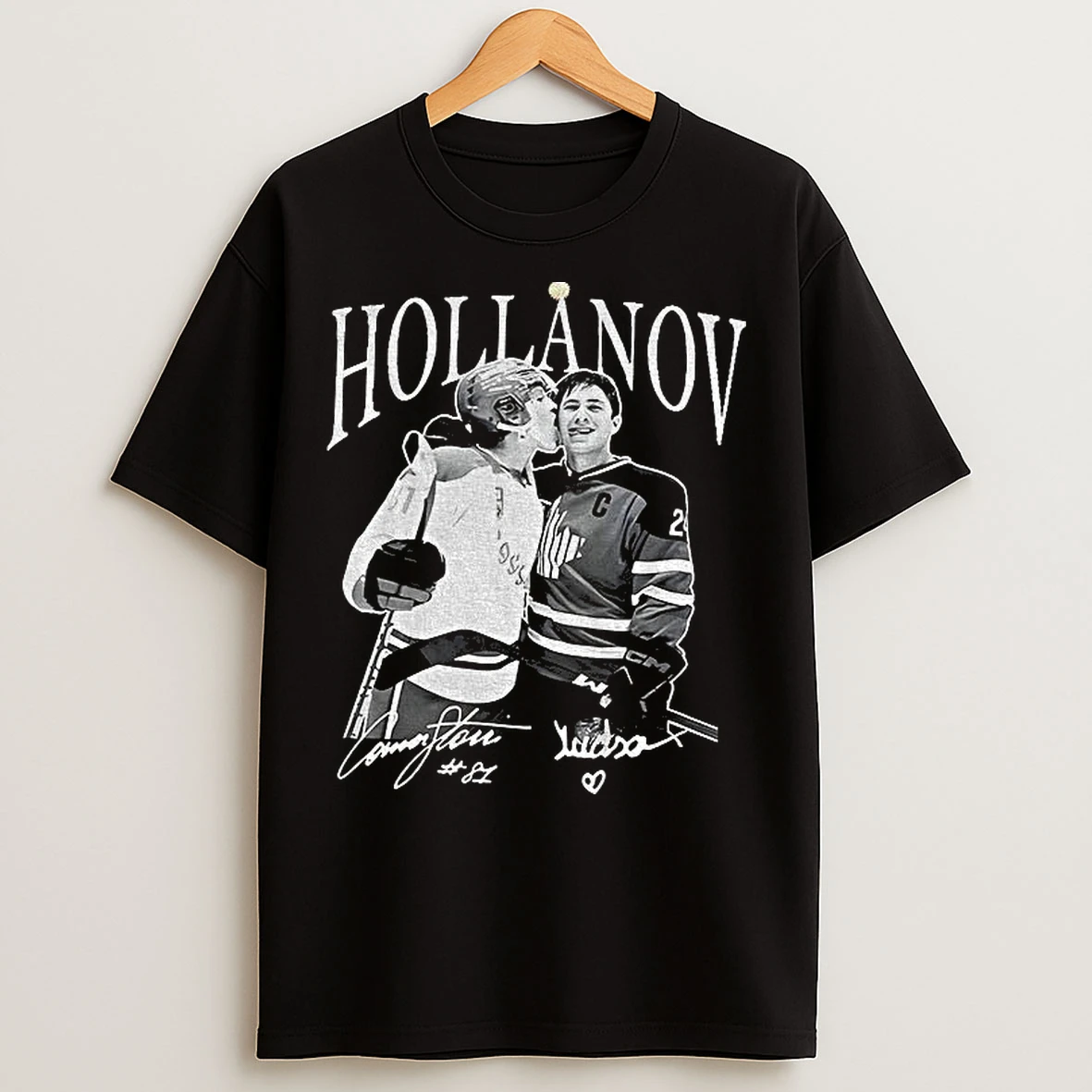 Classic Hollanov Ilya Rozanov Vs Shane Hollander Licking Face Signatures Vintage T Shirts