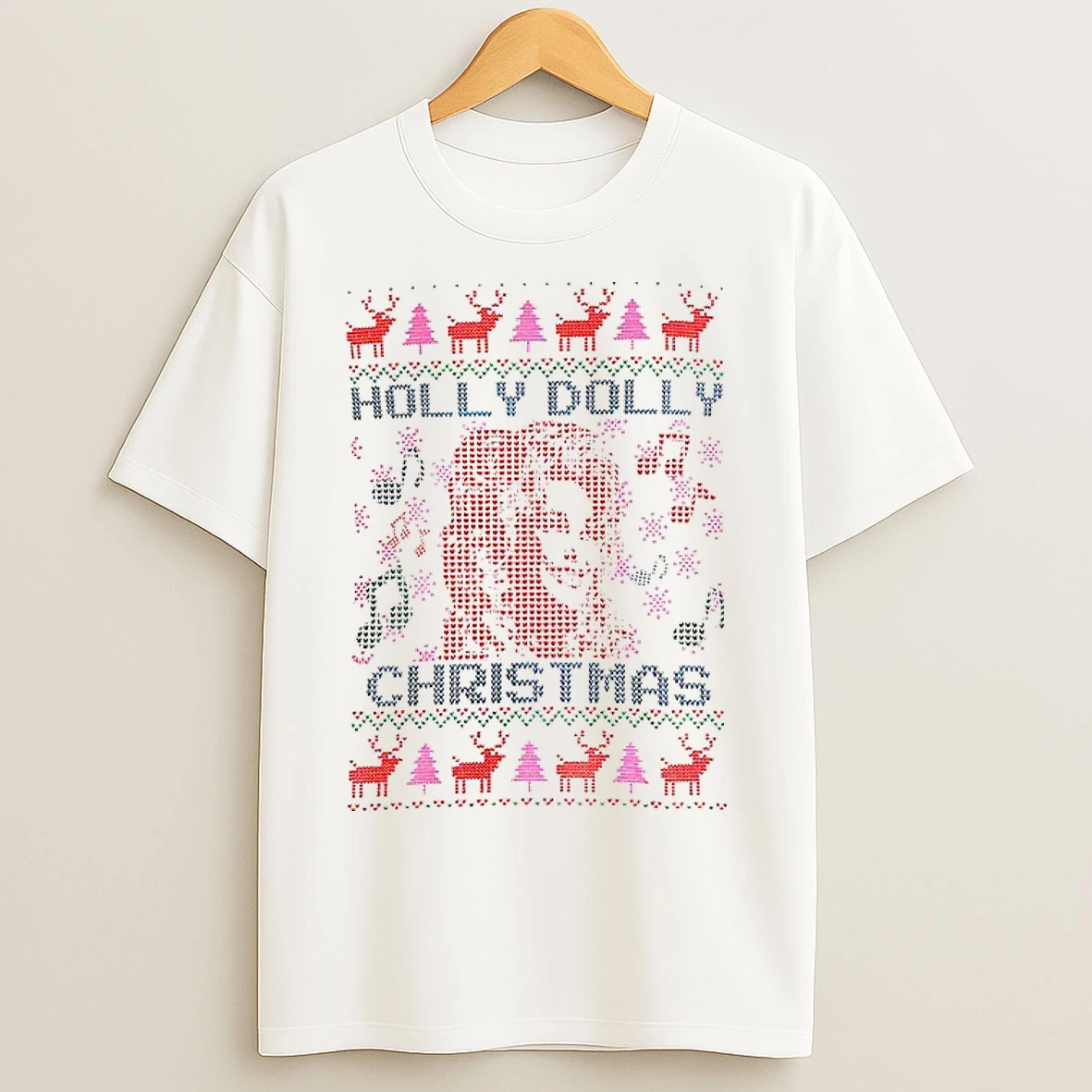 Classic Holly Dolly Christmas Merry Xmas T Shirts