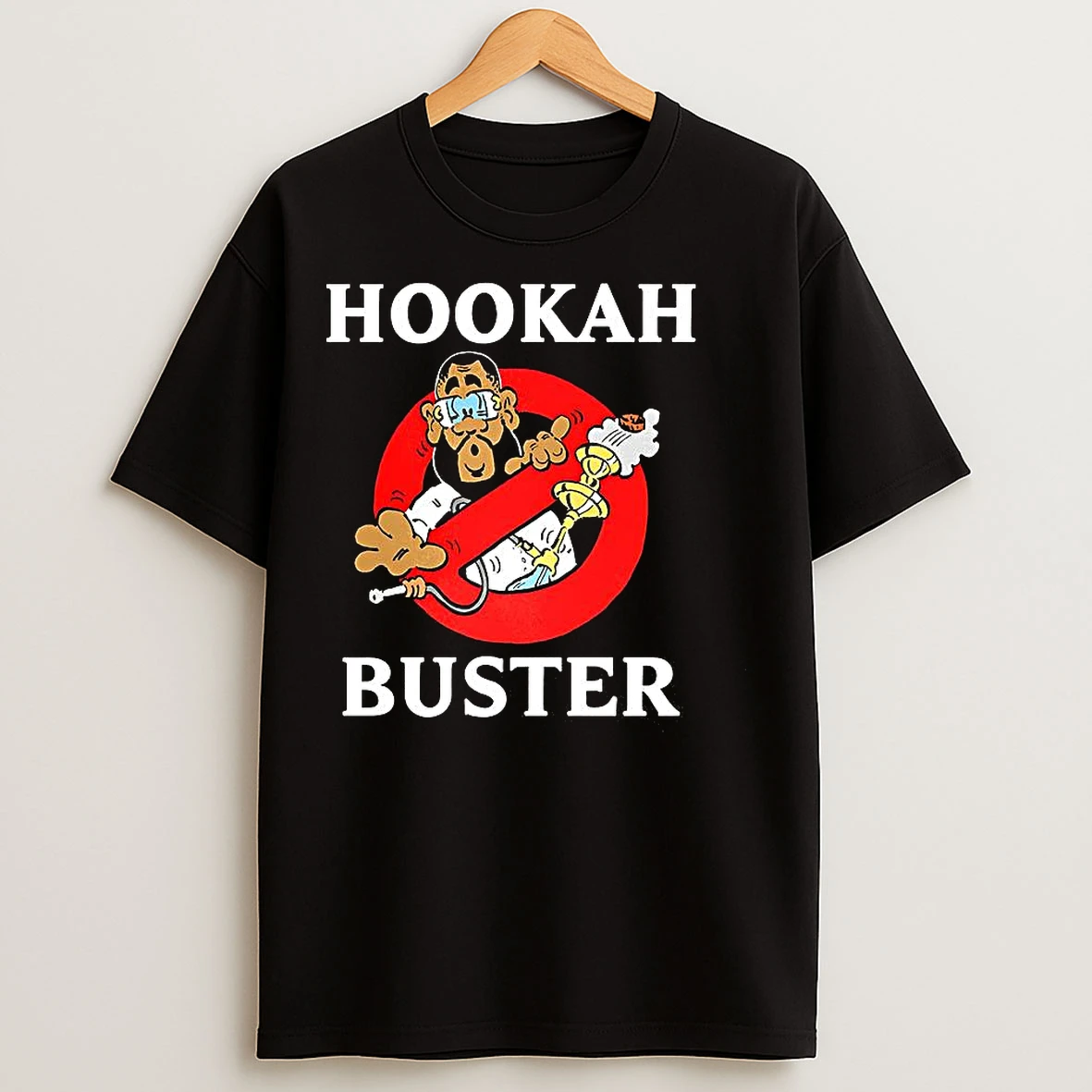 Classic Hookah Buster Ban Logo Caricature T Shirts
