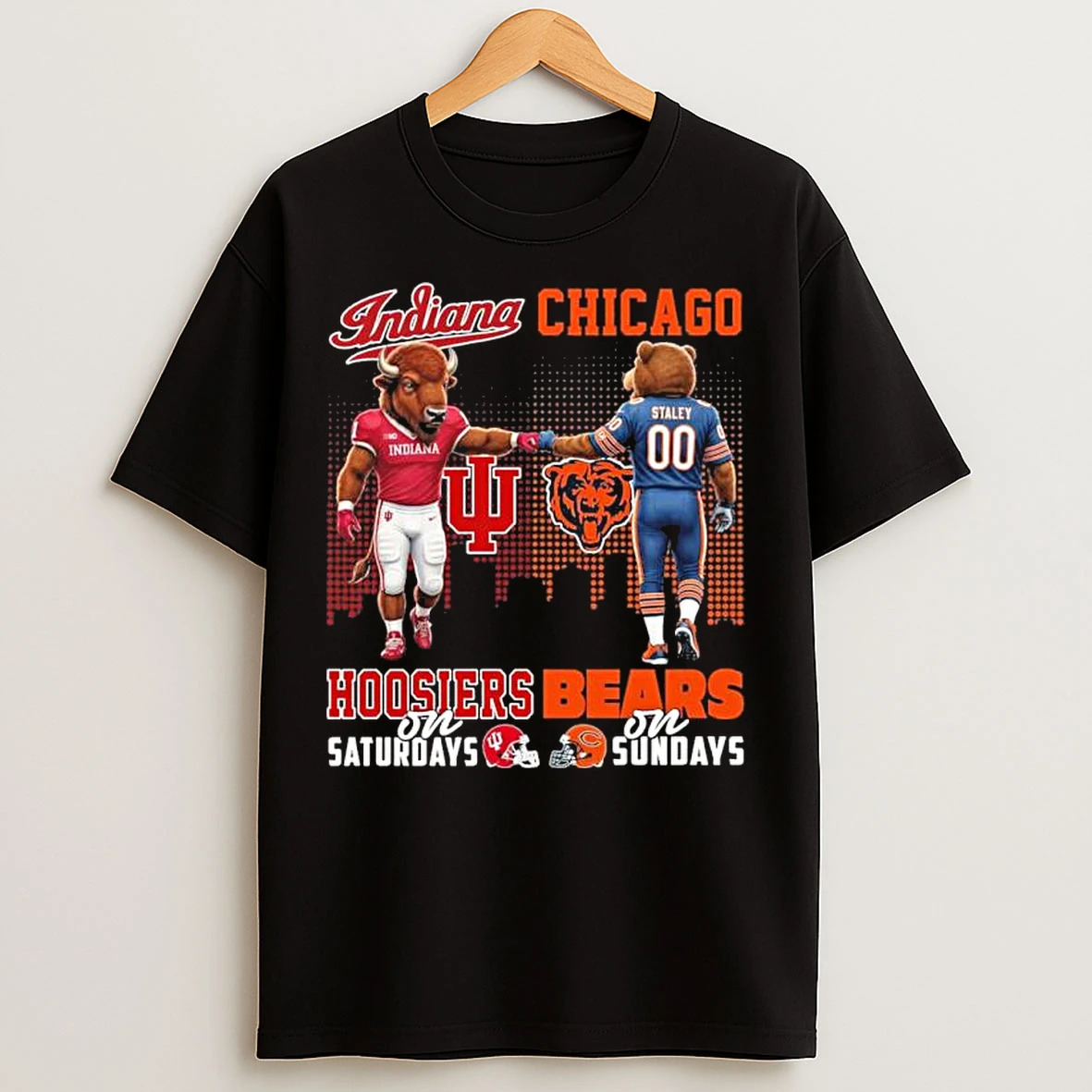 Classic Hoosiers Vs Bears Mascot On Saturdays And On Sundays T Shirts