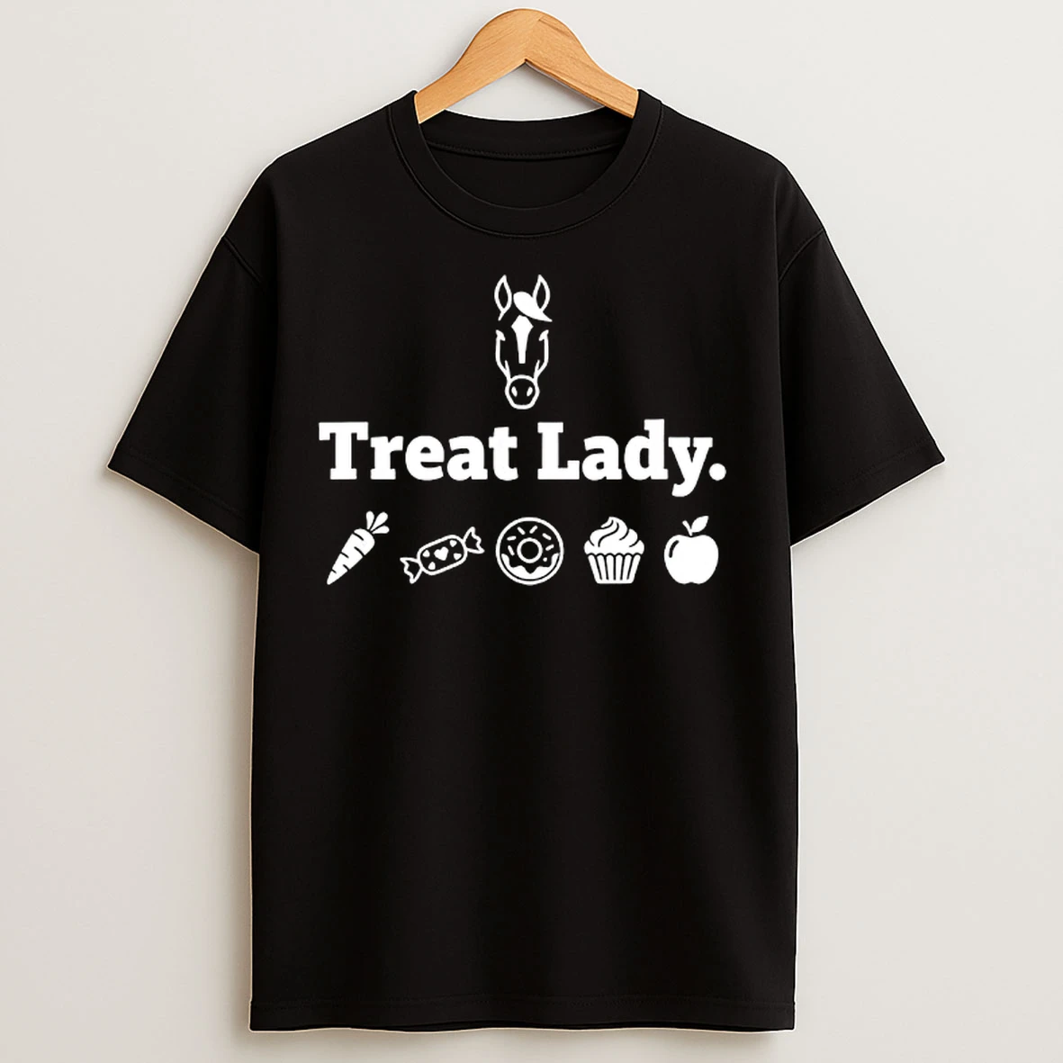 Classic Horse Treat Lady Carrot Candy Donut Cupcake Apple T Shirts