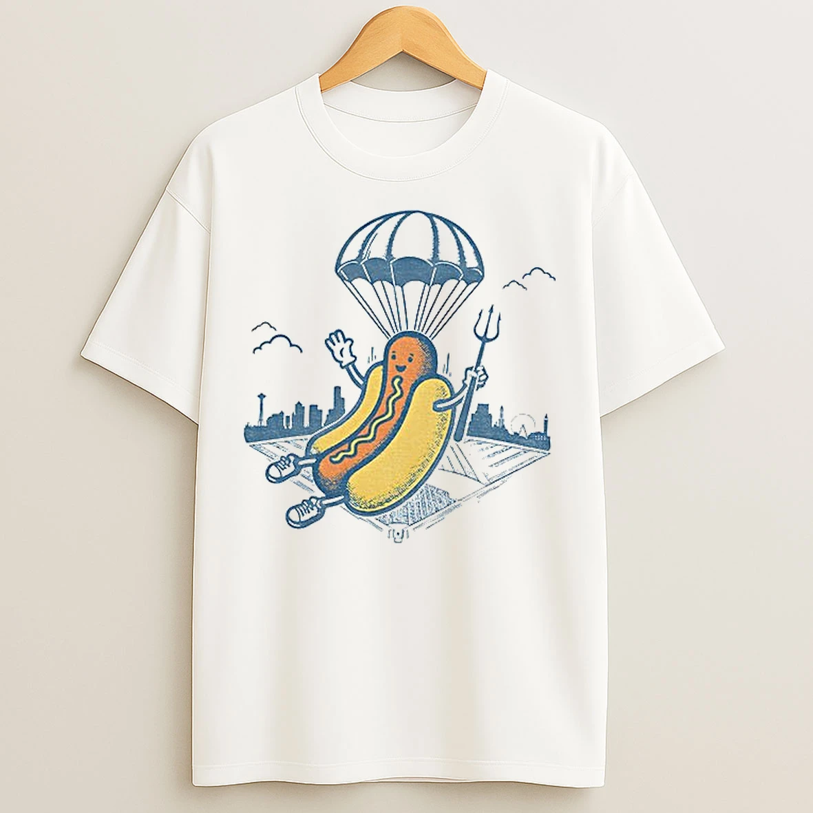 Classic Hot Dogs From Heaven Seattle Baseball T Shirts