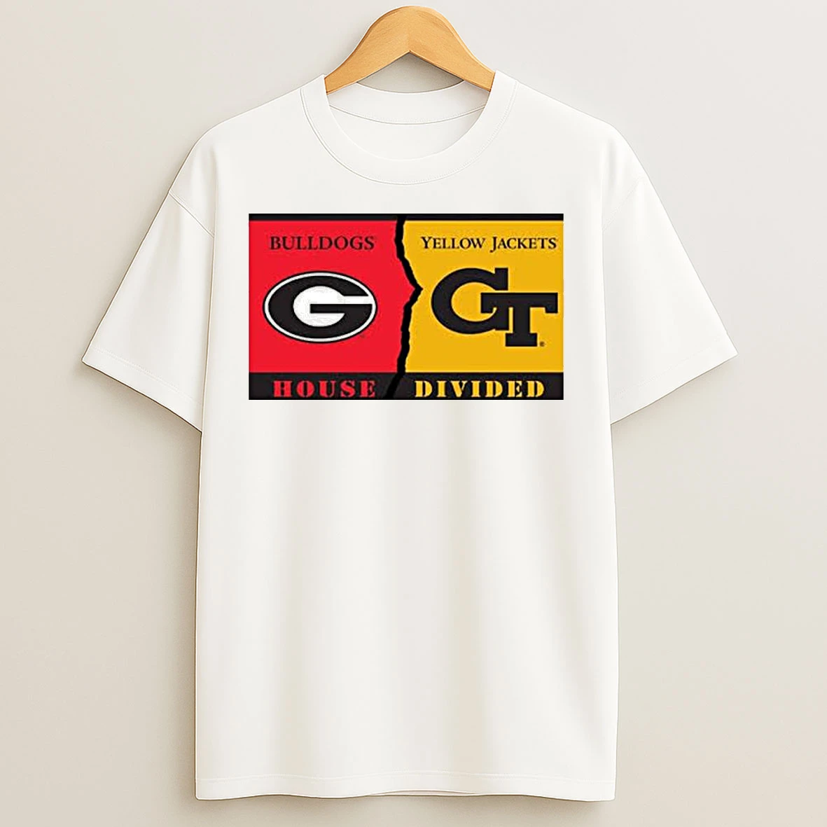 Classic House Divided Georgia Tech Yellow Jackets Vs Georgia Bulldogs T Shirts