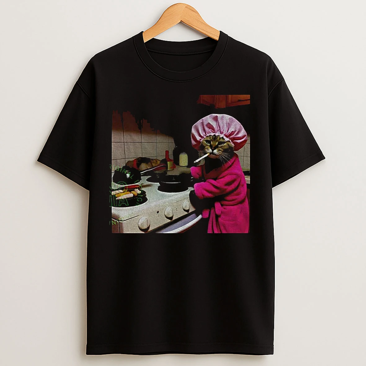 Classic Housewife Cat Smoking Funny Meme T Shirts