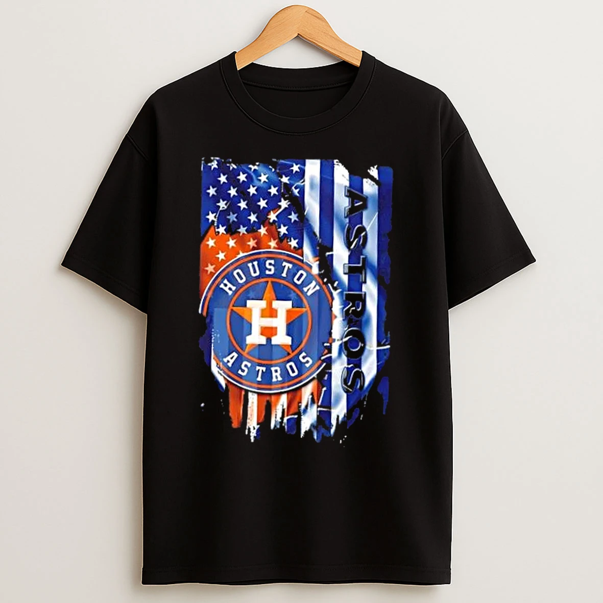 Classic Houston Astros Baseball X American Flag T Shirts