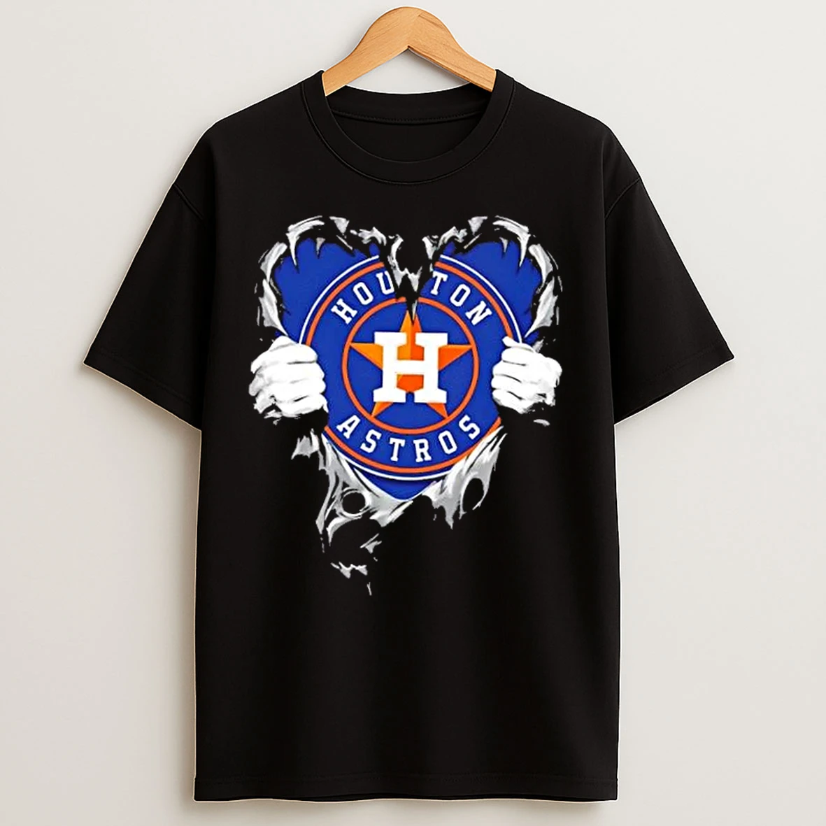 Classic Houston Astros Rip The Chest Forever In My Heart T Shirts