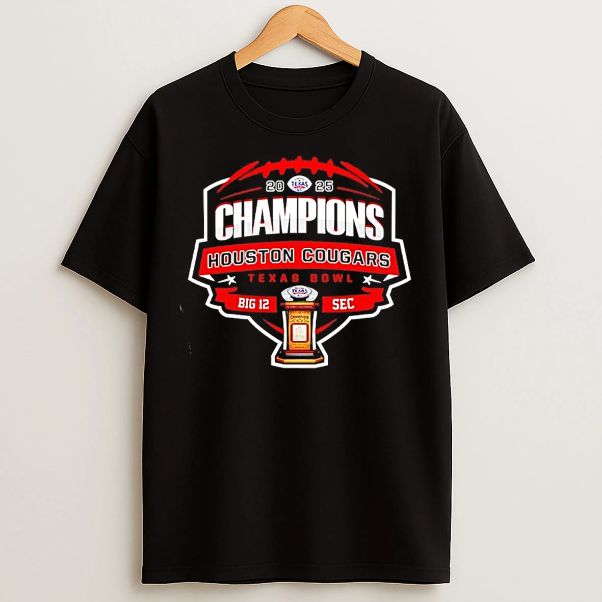 Classic Houston Cougars Texas Bowl Champions 2025 Logo T Shirts