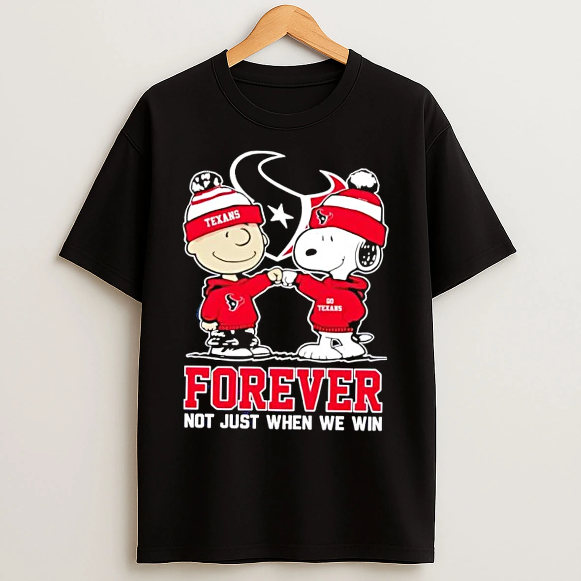 Classic Houston Texans Charlie Brown And Snoopy Forever Not Just When We Win T Shirts