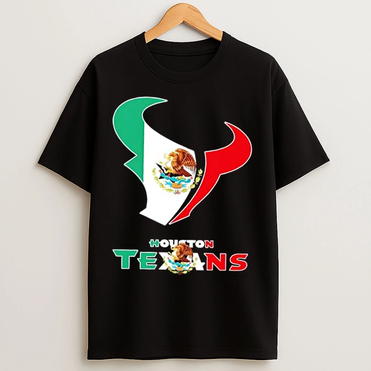 Classic Houston Texans Football X Mexican Flag T Shirts