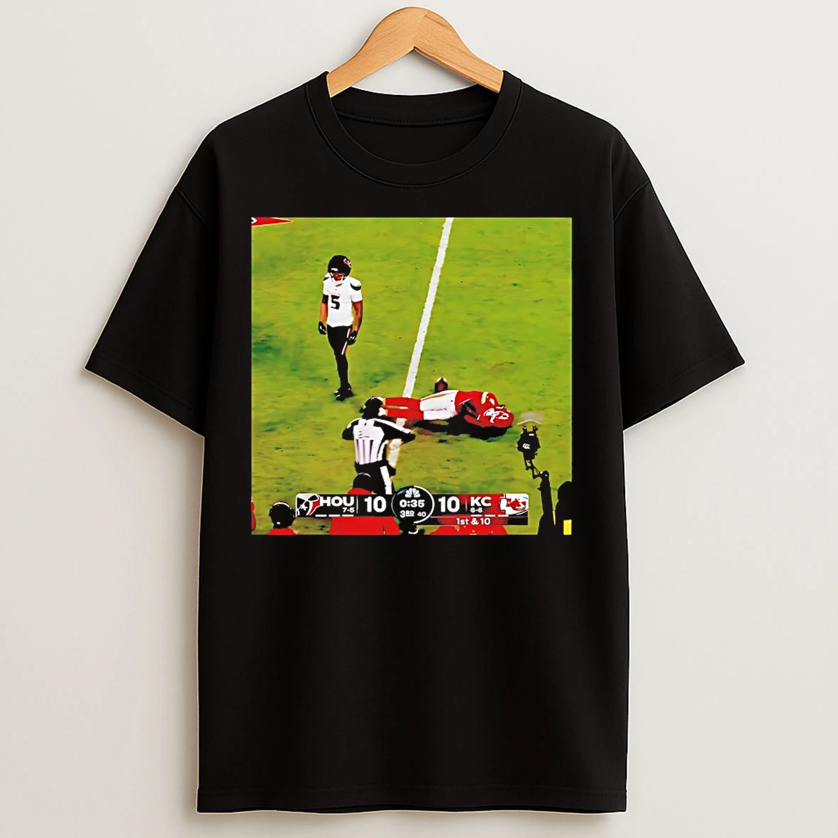 Classic Houston Texans Vs Kansas City Chiefs 1st And 10 2025 T Shirts