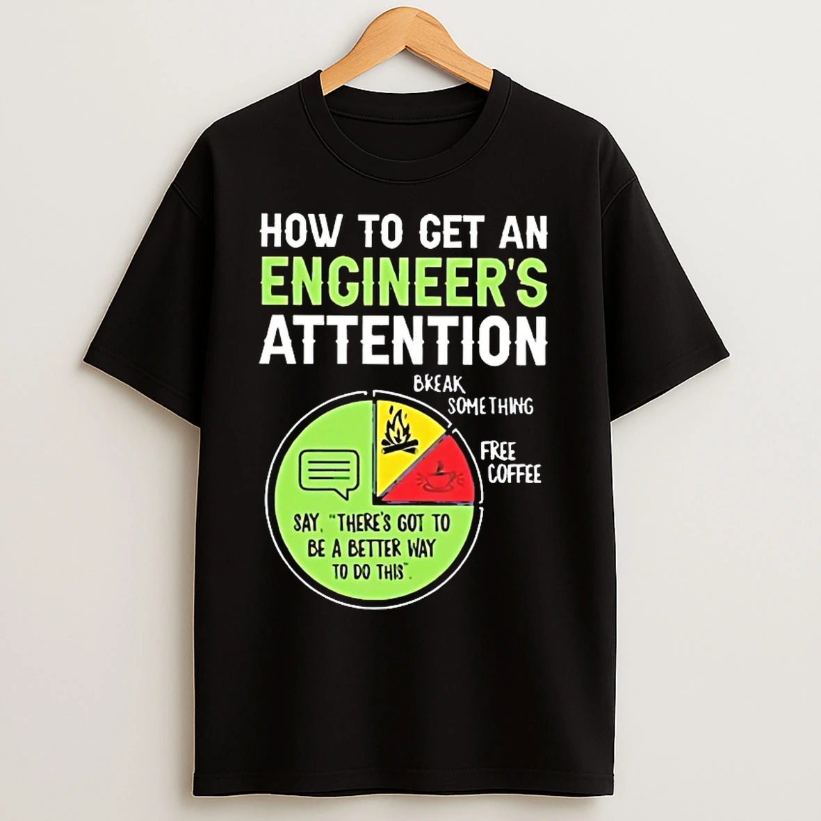 Classic How To Get An Engineers Attention Break Something Free Coffee T Shirts